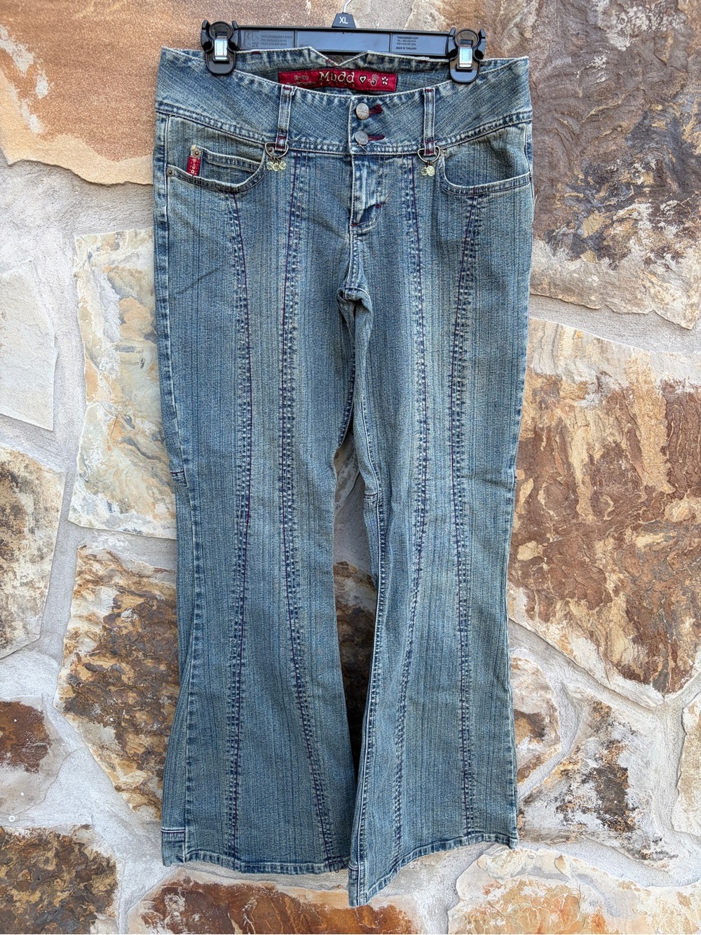 Vintage MUDD Y2K Low-Rise Denim Flare Jeans 9 Lizzie McGuire BoHo Festival